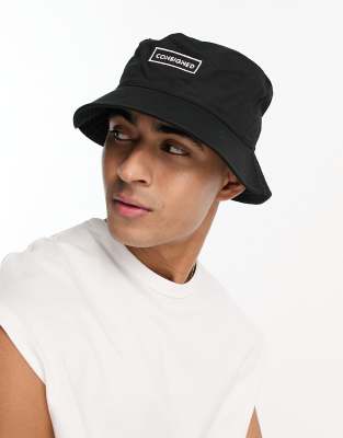 Consigned logo bucket hat in black | ASOS