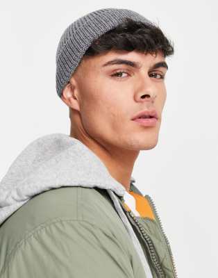 Consigned logo fisherman beanie in grey