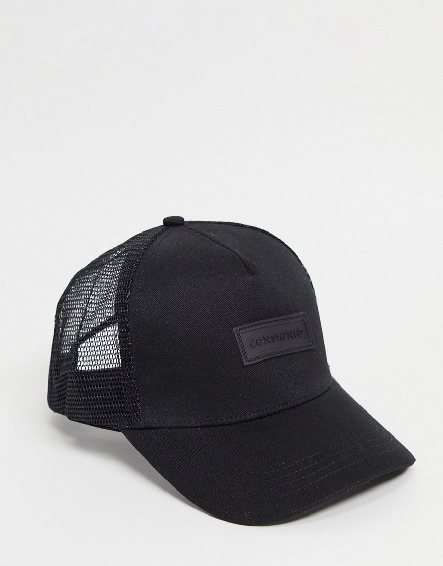 Consigned logo trucker cap-Black