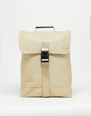 Consigned nylon clip backpack in off white - Click1Get2 Price Drop