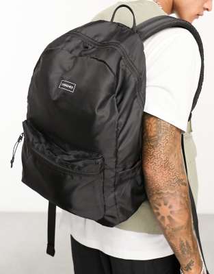 Consigned pocket front backpack in black  - ASOS Price Checker