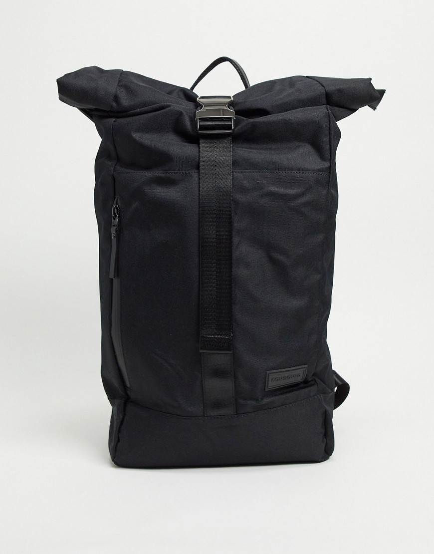 Consigned roll top clip backpack-Black