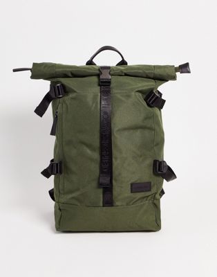 Consigned rolltop backpack in khaki