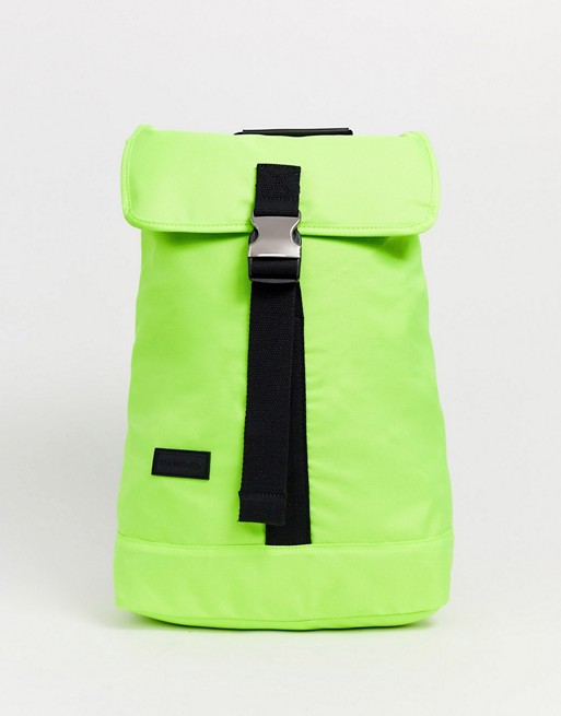 Consigned single clip backpack in neon yellow