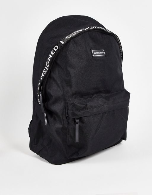 Consigned taping backpack in black | ASOS