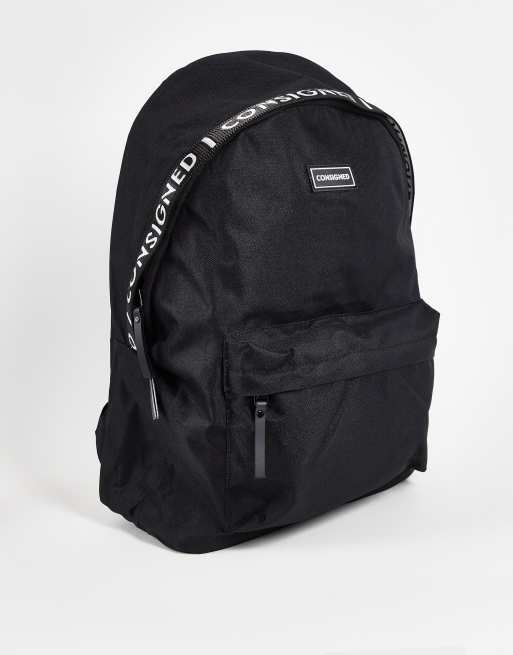 Consigned taping backpack in black