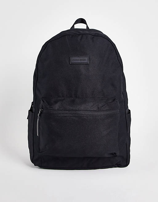 gravel Reorganize Abnormal Consigned zip pocket backpack in black | ASOS