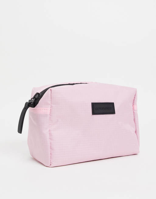Consigned zip top toiletry bag in pink