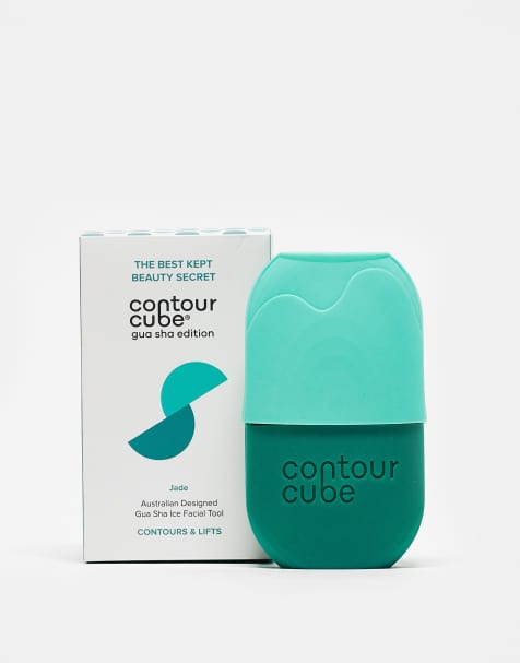 Contour Cube – Jadegrönt, svalkande gua sha-verktyg - view 1