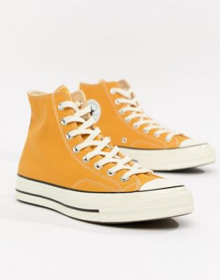 converse all star chuck 70 high top plimsolls in yellow