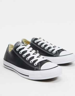 converse all star nere di pelle