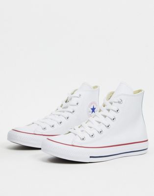 Converse All Star - Chuck Taylor- Sneakers alte in pelle bianche | ASOS