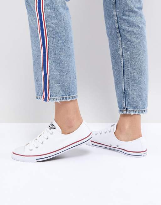 Chaussures blanches shop converse dainty