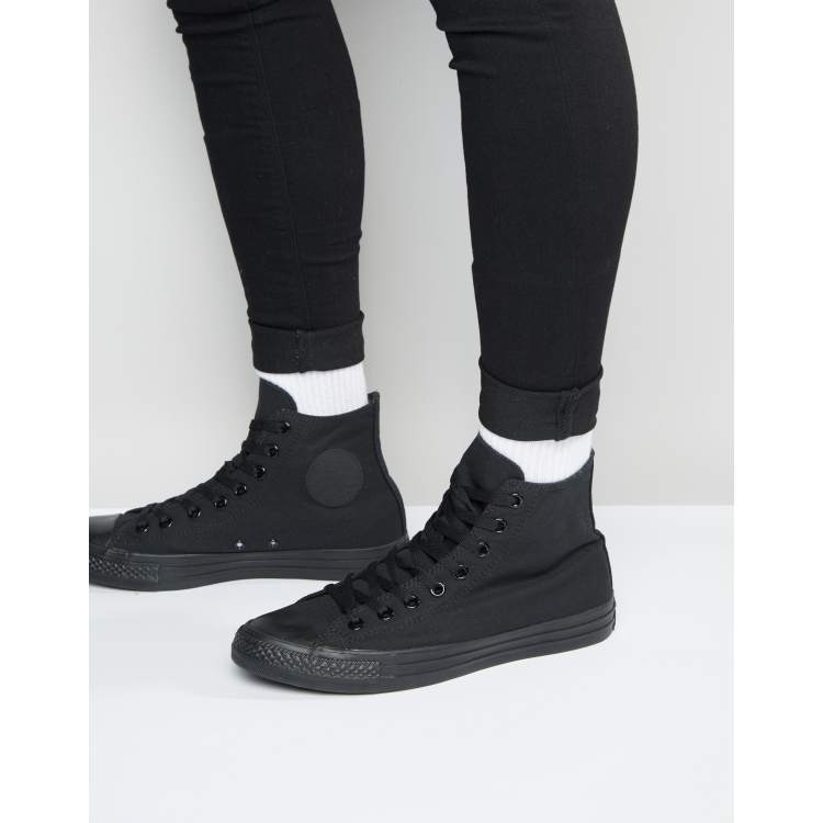 Converse All Star Hi plimsolls in black ASOS
