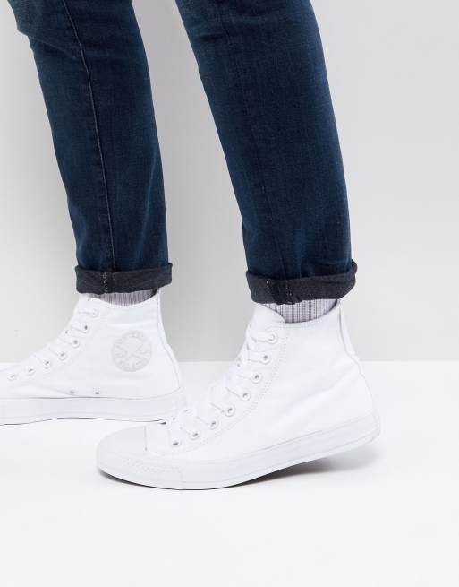 Converse All Star Hi plimsolls in white 1u646 | ASOS