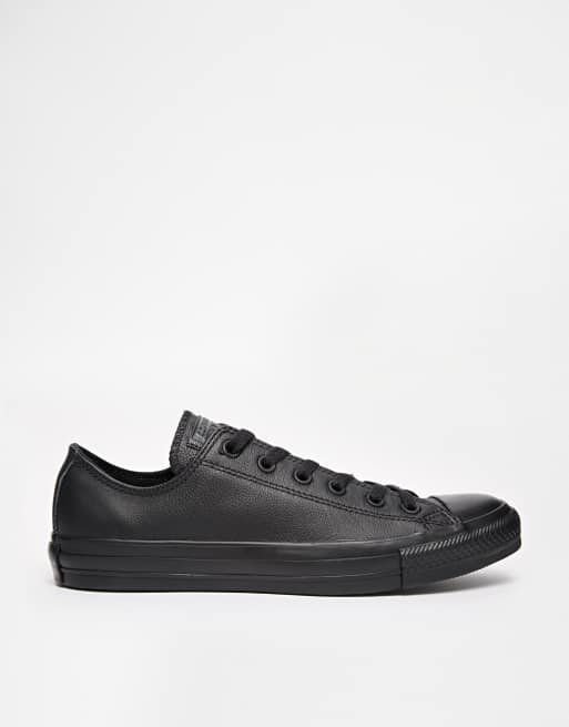 Ballade tre Smidighed Converse All Star Leather low Ox sneakers in black | ASOS