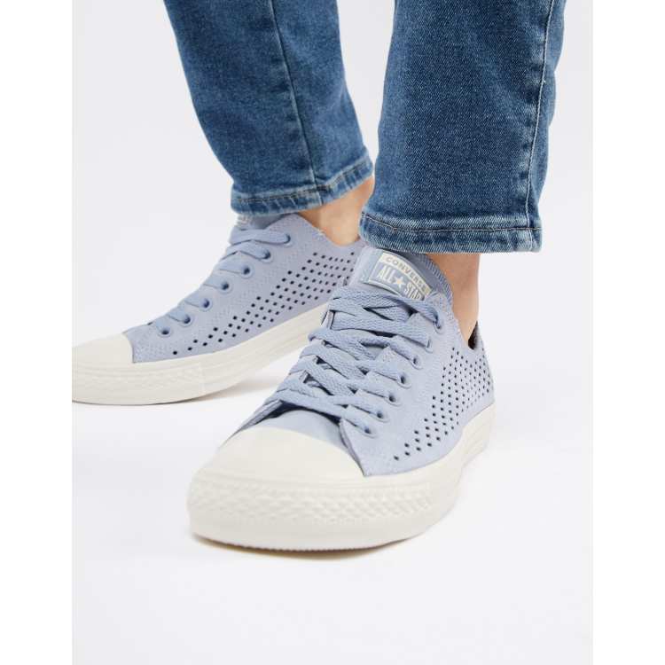 Converse all star perforated store leather ox