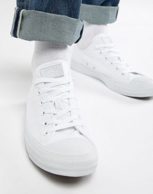 Converse All Star ox plimsolls in white 