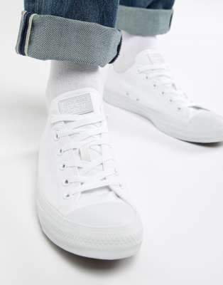 converse all star ox plimsolls in white