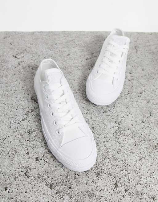 Converse All Star Ox sneakers in white mono ASOS