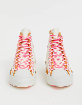 converse white western sasha hi trainers