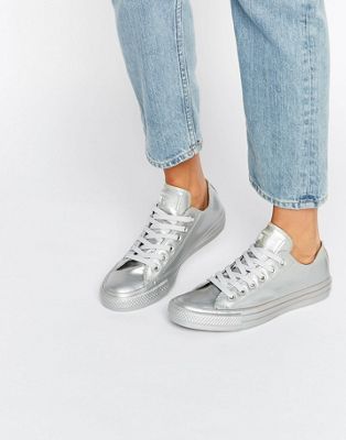 Converse All Star Silver Metallic Rubber Sneakers | ASOS