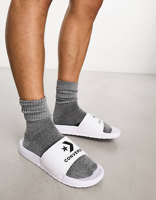 Converse All Star Slides in white | ASOS