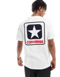 [Converse] Converse back print t-shirt in white Chest 35 WHITE
