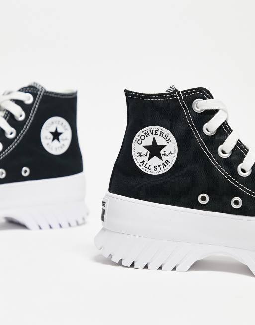 Converse Baskets montantes semelle rainur e Noir ASOS