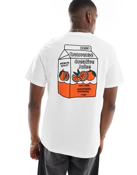 Converse creative juice t-shirt in white