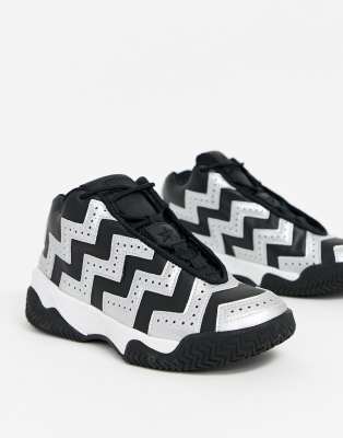 black and silver converse