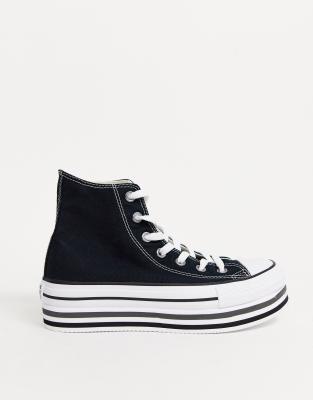 Converse black Chuck Taylor Hi All Star platform layer sneakers | ASOS