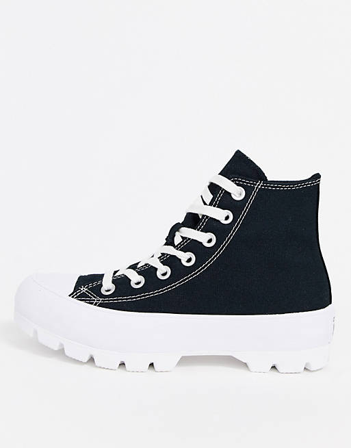 Arriba 92+ imagen black converse with thick sole