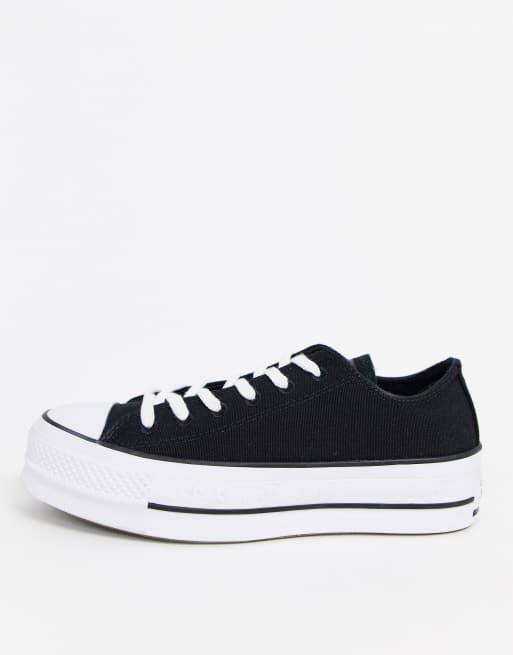 Converse black Chuck Taylor platform All Star Renew trainers