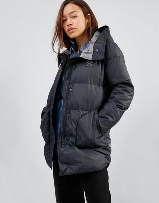 converse core mid length padded jacket