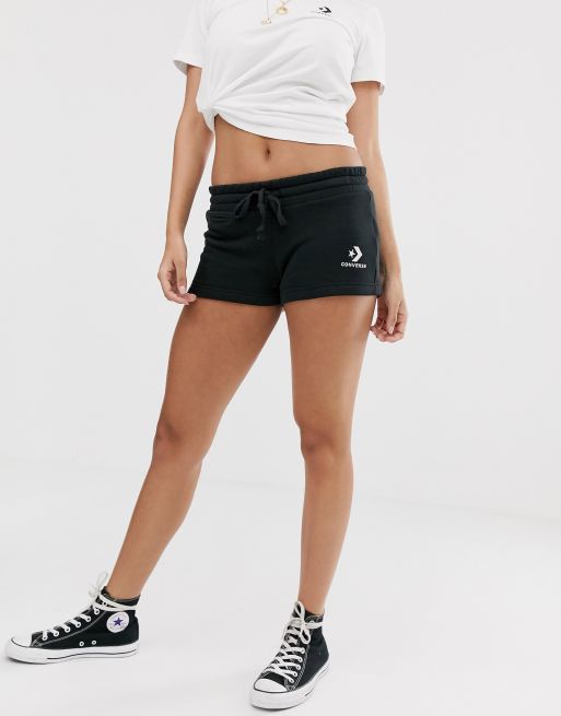 Black store converse shorts