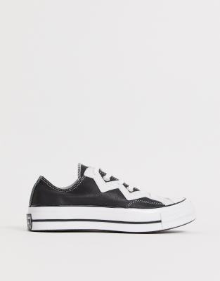 black zig zag converse
