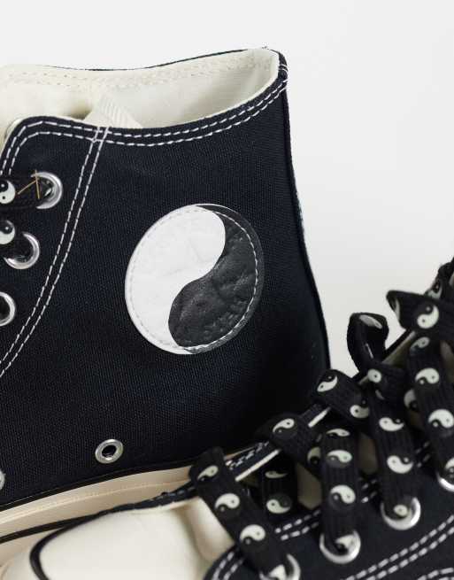 Converse Chuck 70 All Star Hi sneakers Yin-Yang in black, 3 of 5