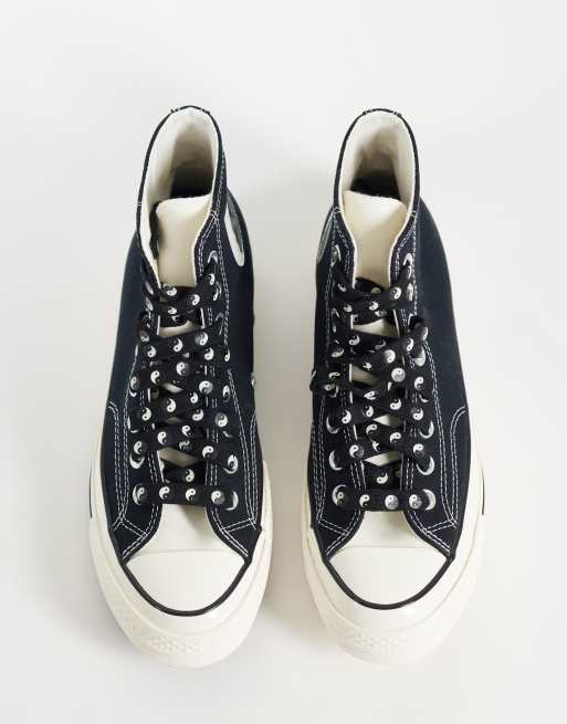 Converse Chuck 70 All Star Hi trainers Yin-Yang in black, 2 of 5