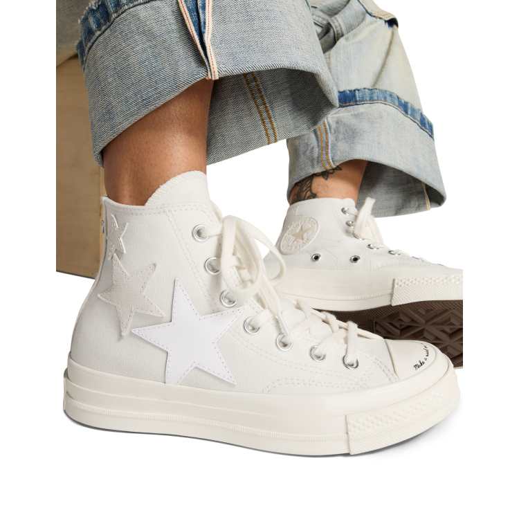 Converse Chuck 70 All Star sneakers in white with star