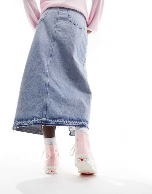 Converse – Chuck 70 – Babyrosa sneakers med hjärtan och höga skaft, 3 av 5