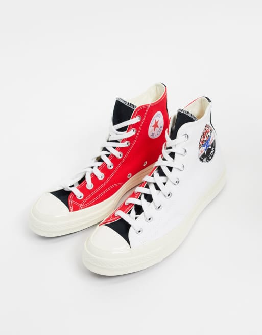 Converse store rouge blanche