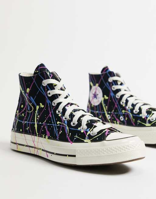 Converse Chuck 70 Baskets montantes motif taches de peinture Noir