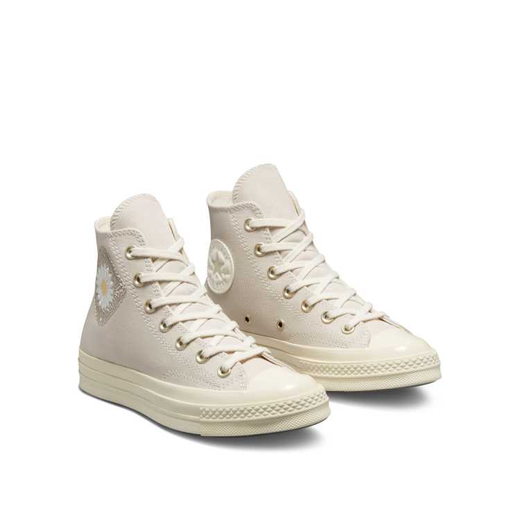 Converses blanches outlet crochet