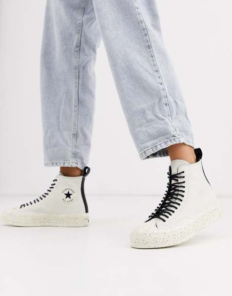 Converse - Chuck 70 - Baskets montantes avec oeillets doubles et effet moucheté - Crème