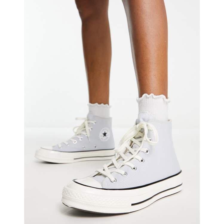 Converse haute bleu clair best sale