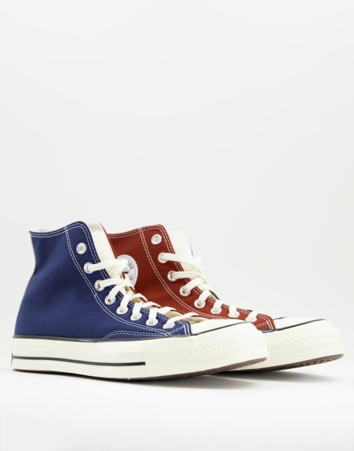 Converse rouge et bleu sale