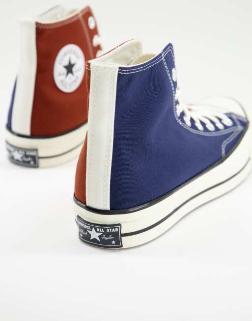 Converse bleu blanc clearance rouge