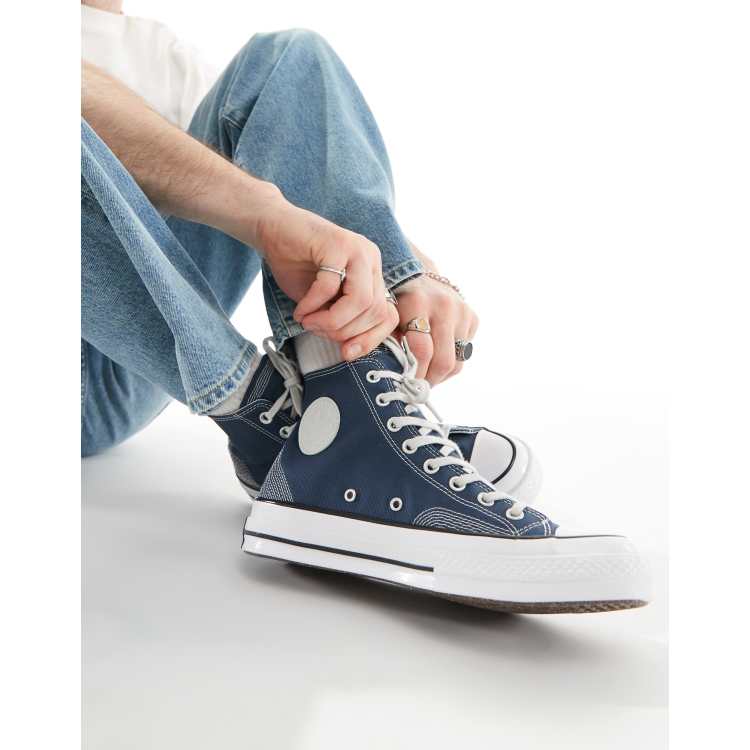 Converse montante bleu marine on sale