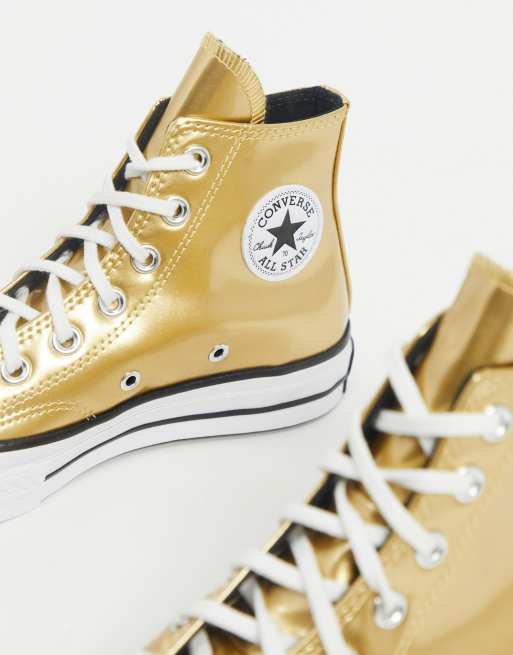 Converse haute cheap dorée